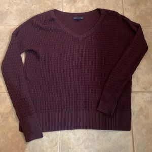 burgundy american eagle sweater